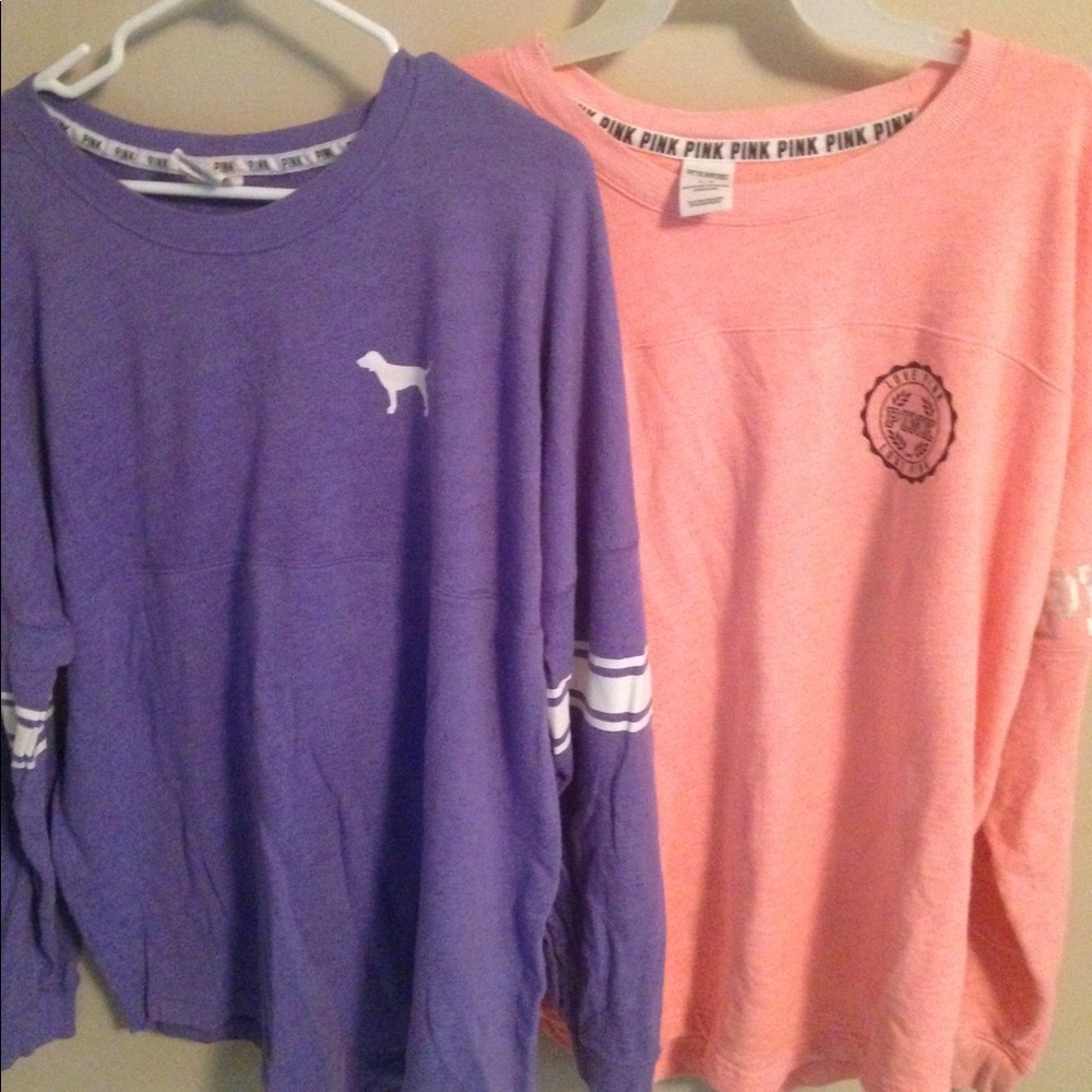 Pink Victoria's Secret boyfriend style sweaters
